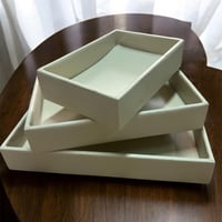 طقم صواني جلد 3 قطع