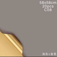 تغليف ورد بلاستك وجهين الوان داخلي ذهبي