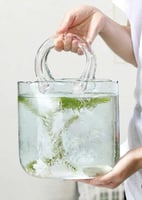 فازه زجاج حقيبة زجاج بيد زجاجي - حوض سمك