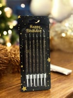 شمع كيك اسود نجوم