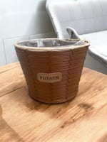 سلة تخزين خوص سطل