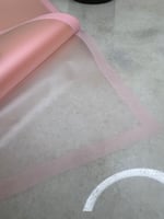 ورق تغليف بلاستك شفاف مع ايطار لون