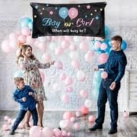 سلة جمع بالونات حفلة تحديد جنس المولود مع البالونا...