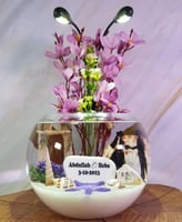 فازة دائري شفاف ثلاث مقاسات