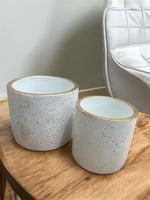 فازه بيضاء سراميك حجمين 645