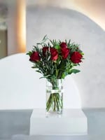 فازة شفاف اسطواني مقاسات