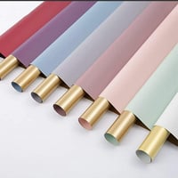 تغليف ورد بلاستك وجهين الوان داخلي ذهبي