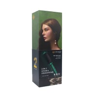 فرشاة شعر حراري مصففة ومملسة 2 في 1 1000 واط يعمل...