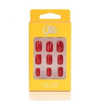 اظافر صناعية شكل اوفال ريد من جليتز - 25