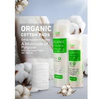 قطن شرائح دائري عضوية من بيور لايف - 100قطعة