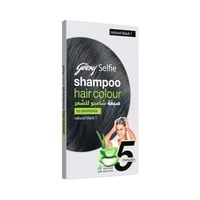 شامبو صبغة أسود طبيعي سيلفي 1 من غودريج - 18مل