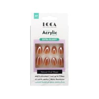 اظافر صناعية اكريلك شكل أوفال طبيعي من لوكا - A7