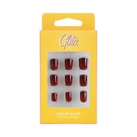 اظافر صناعيه شكل سكوير روسيت براون من جليتز - 23