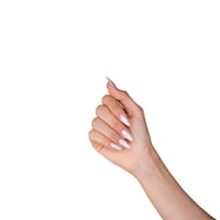 اظافر تركيب شكل الموند ابيض لؤلؤي من لوكا - A2