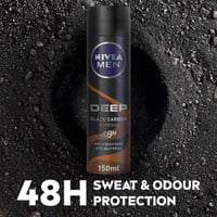 مزيل عرق بخاخ ديب بلاك كربون رجالي من نيفيا - 150...