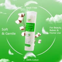 قطن شرائح دائري عضوية من بيور لايف - 100قطعة