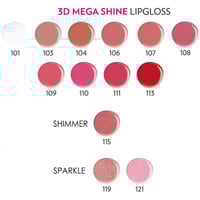ملمع الشفاه ثري دي ميجا شاين من جولدن روز - 104