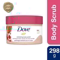 مقشر و ملمع للجسم بذور الرمان وزبدة الشيا   من دوف...