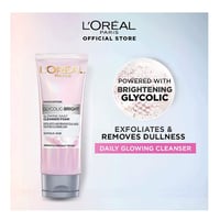 غسول رغوي للوجه بحمض الجليكوليك من لوريال - 100 مل