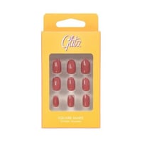 اظافر صناعية شكل اوفال مارون من جليتز - 18