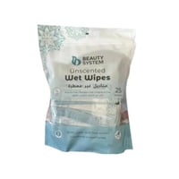 مناديل مبلله غير معطرة من بيوتي سيستم - 25قطعة