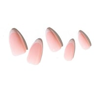 اظافر تركيب شكل الموند وردي فرنسي من لوكا - A5