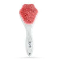 فرشاة بمقبض لتنظيف و تقشير الوجه سيليكون وردي من م...