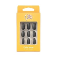 اظافر صناعية شكل كوفين مات بلاك من جليتز - 12