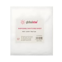 غطاء سرير ابيض 90 × 215 سم BR-1015من جلوبال ستار -...