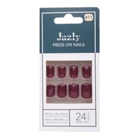 جازلي اظافر جاهزة الاستخدام شكل مربع 11