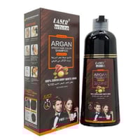 شامبو صبغة للشعر بزيت الأرغان بني طبيعي من ليزر وا...