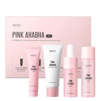 مجموعة التقشير الوردية للعناية بمشاكل البشرة من نا...