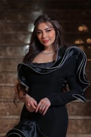 فستان سهره اسود بقصة انيقة