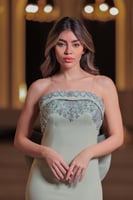 فستان سهرة لؤلؤة النعناع