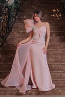 فستان سهرة أريا بالكتف المنحوت