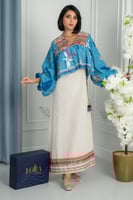 جلابية نسائية قطعتين بتصميم تراثي أنيق