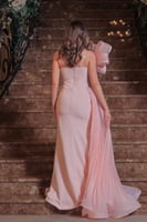 فستان سهرة أريا بالكتف المنحوت