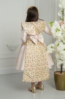 فستان أطفال بيج بتطريز تراثي أنيق