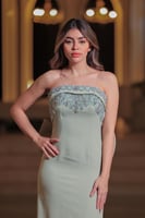 فستان سهرة لؤلؤة النعناع