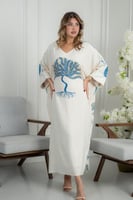 جلابية أنيقة بتطريز شجري مميز