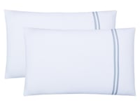 مفرش نرجس – صيفي مطرز - مزدوج 7 قطع – رصاصي + ابيض