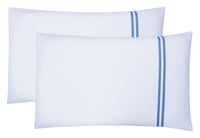 مفرش نرجس – صيفي مطرز - مزدوج 7 قطع – ازرق + ابيض