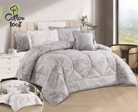 مفرش فلورا - قطن 100% - مزدوج 7 قطع