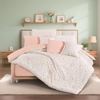 مفرش نيلوفر - قطن 100% – مزدوج 8 قطع