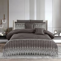 مفرش دانيا – صيفي - مزدوج 8 قطع - رصاصي غامق