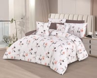 مفرش فلورا - قطن 100% - مزدوج 8 قطع