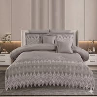 مفرش دانيا – صيفي - مفرد ونص 4 قطع - رصاصي