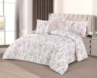 مفرش فلورا - قطن 100% - مزدوج 8 قطع