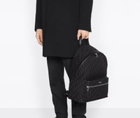 حقيبة كتفين ديور لون اسود طبعة أوبليك