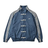 سترة أديداس تانج رجالية بأزرار مشبك لون أزرق بلمسة...
